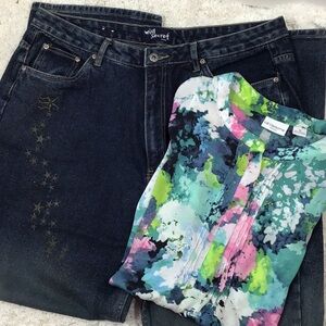 Wild Secret starfall Jeans + floral top